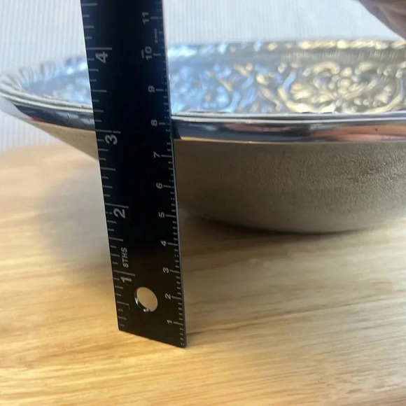 Wilton Armetale VTG Salad Bowl and Serving Utensils Holloware Pewter Heavy - Picture 4 of 9